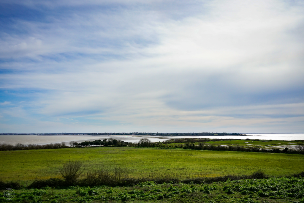 Vue sur Port-des-Barques et la Passe aux Boeufs à marée montante